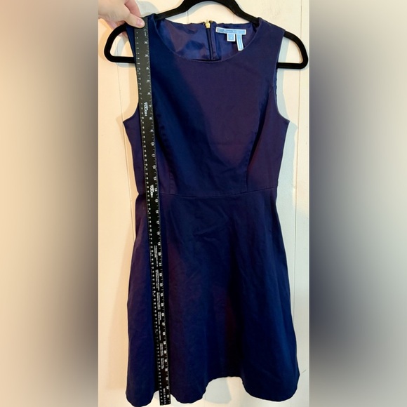 Draper James Love Circle Dress Womens 4 Navy Blue Sleeveless Zip Back - Picture 8 of 9